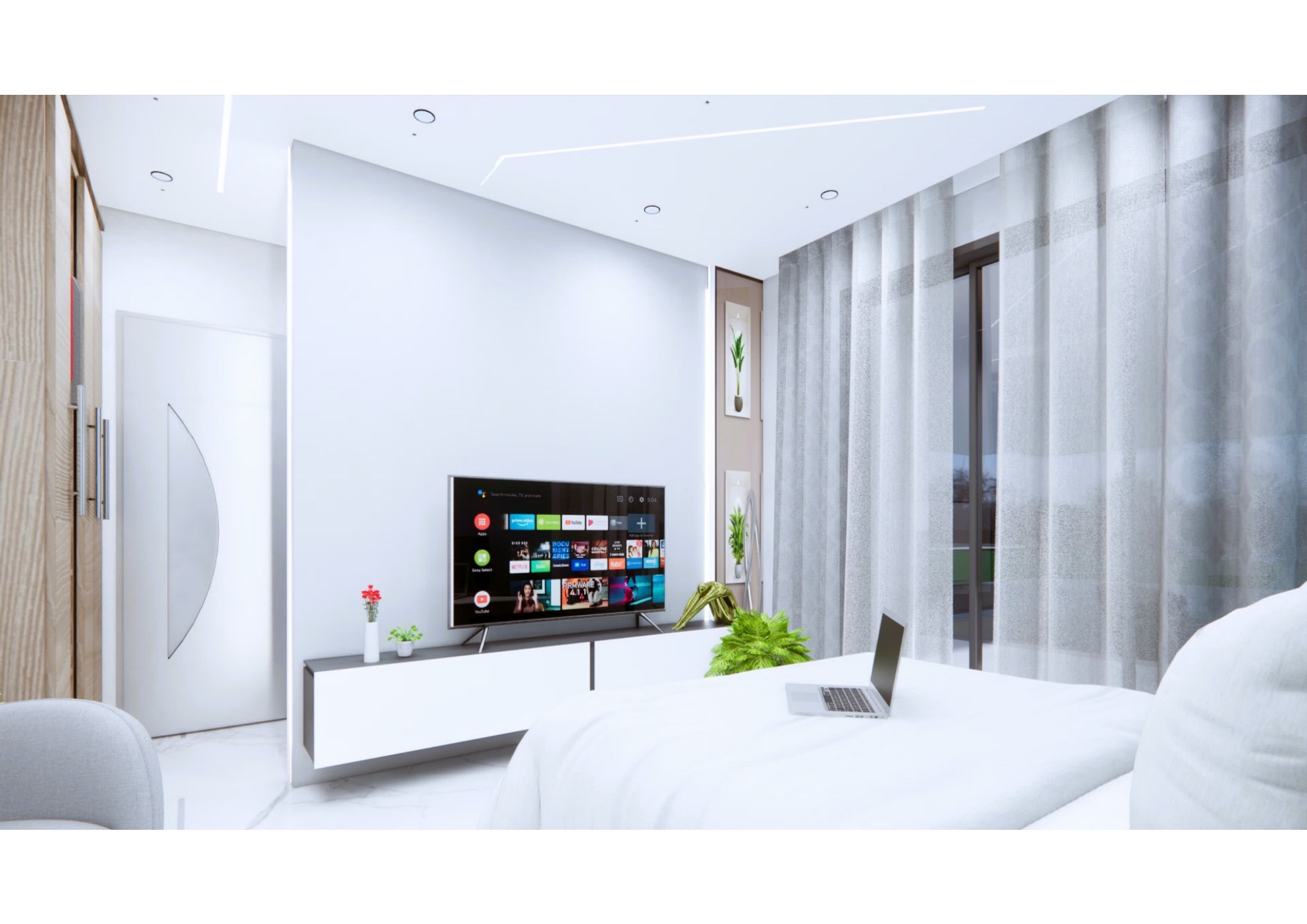 Wardrobe Smart TV Bedroom