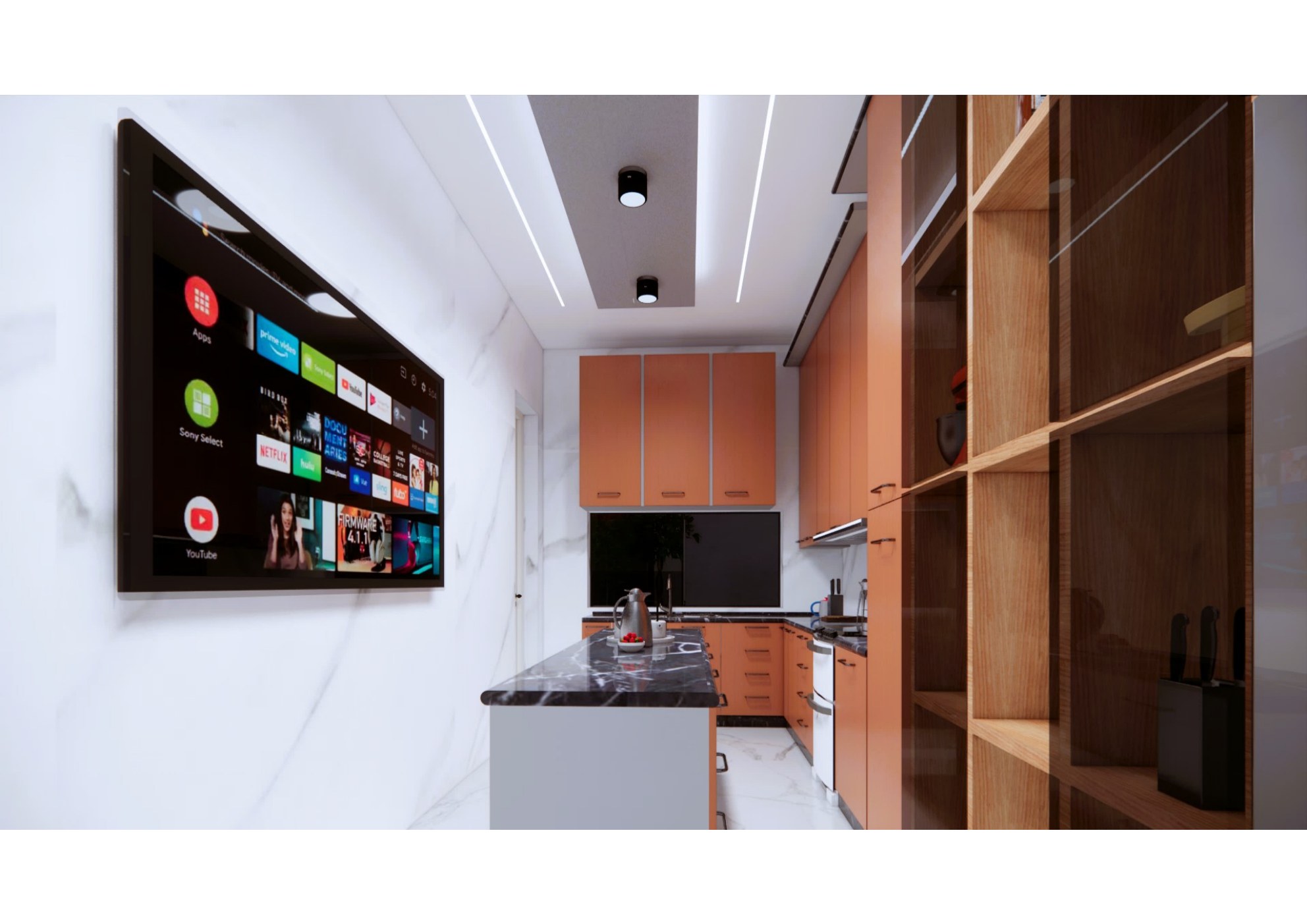 TV Pantry Kitchen